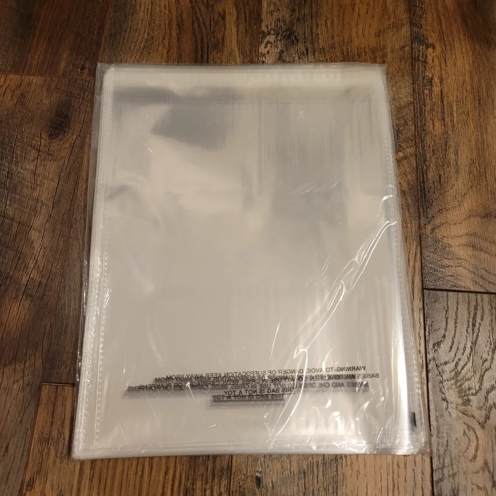 50 PACK- 10X13 CLEAR SUFFOCATION WARNING POLY MAILERS - Picture 3 of 3
